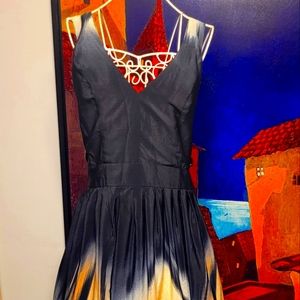 Full Length Razor Back Black Dress